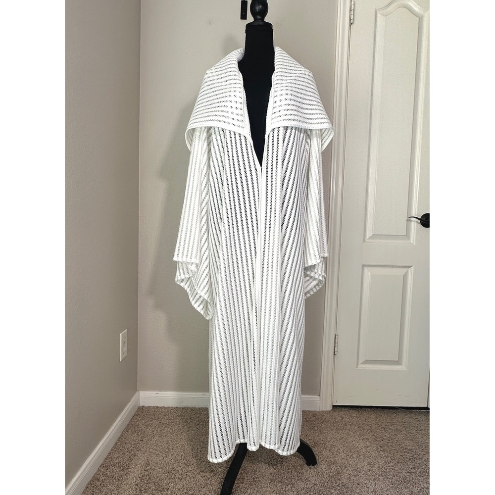 Yoshi Zen Intergalactic Druid Robe White Unisex Spiritual Beach Artisan Handmade - Picture 4 of 13
